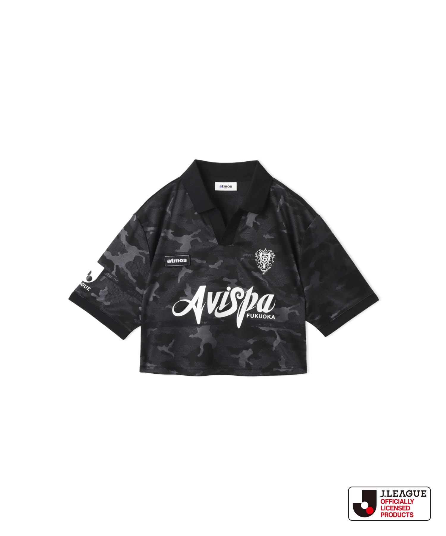 atmos pink x J.LEAGUE アビスパ福岡 Cropped T-shirt BLACKのメイン画像