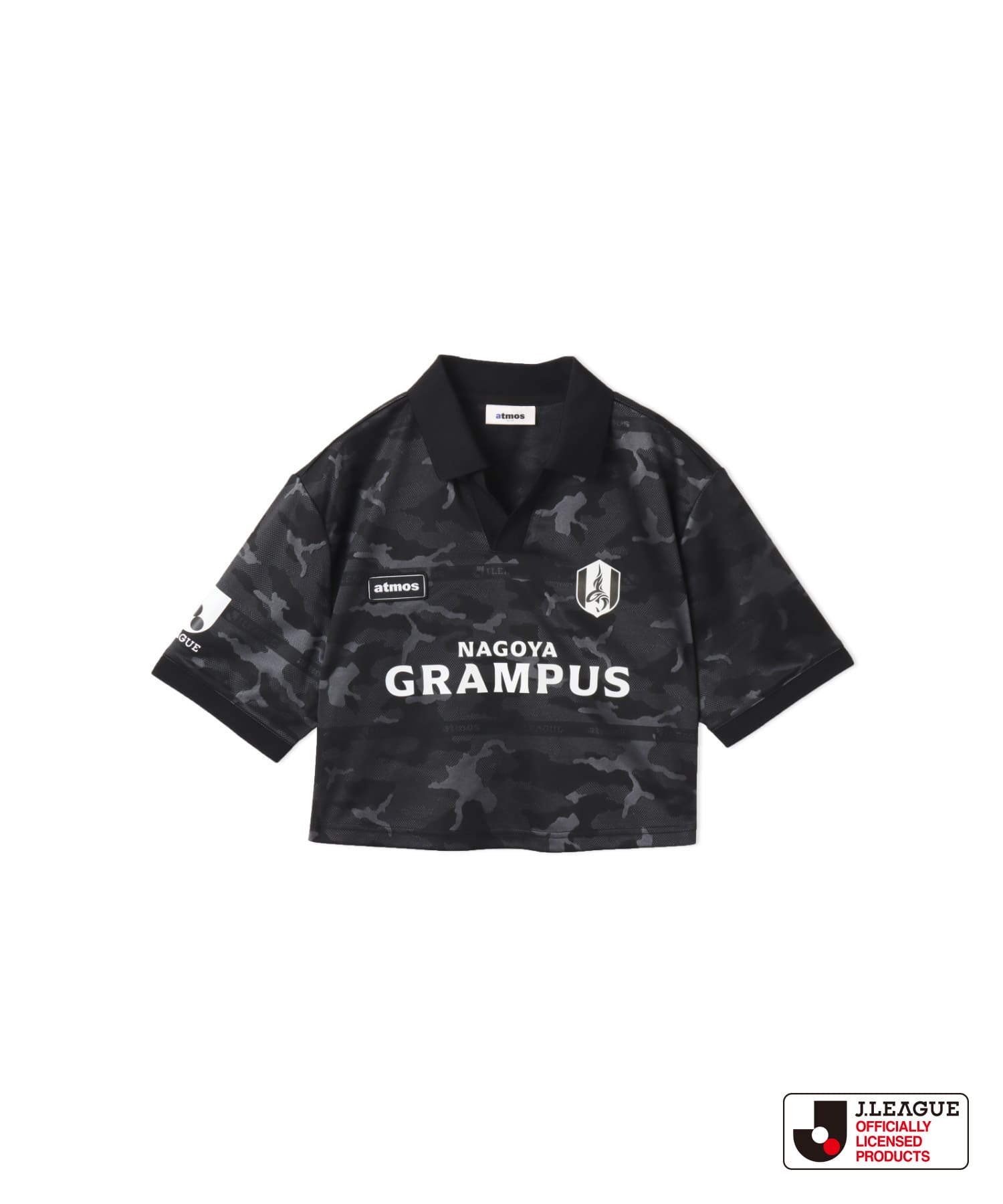 atmos pink x J.LEAGUE 名古屋グランパス Cropped T-shirt BLACKのメイン画像