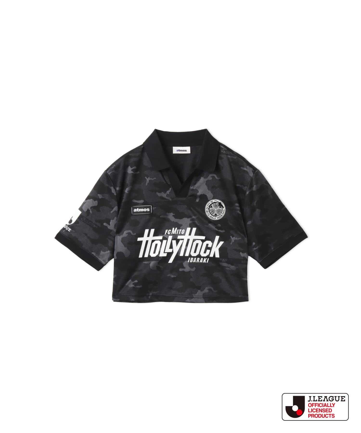 atmos pink x J.LEAGUE 水戸ホーリーホック Cropped T-shirt BLACKのメイン画像