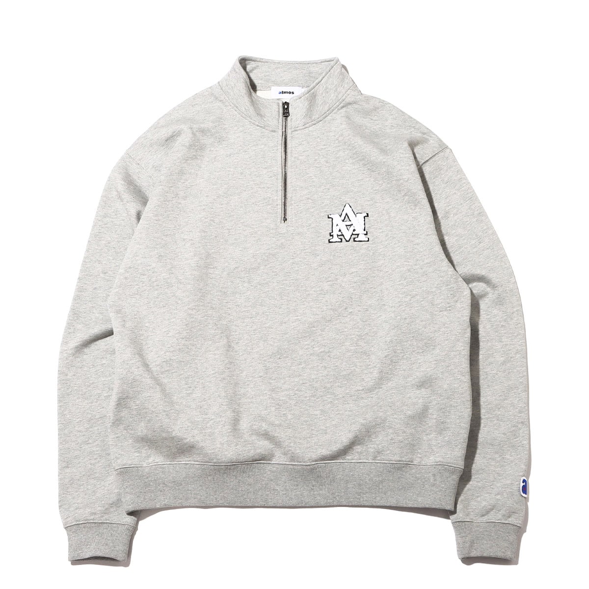 atmos AM LOGO HALF ZIP SWEAT GREY 22FA-I