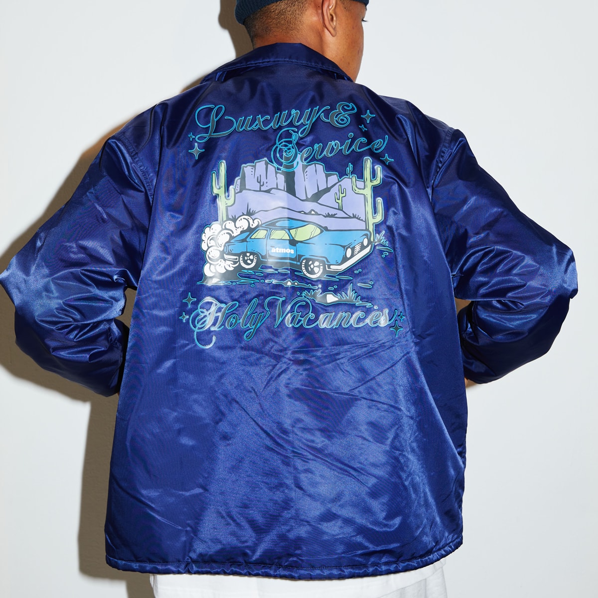 atmos LUX SERVICE COACH JACKET NAVY 21FA-I