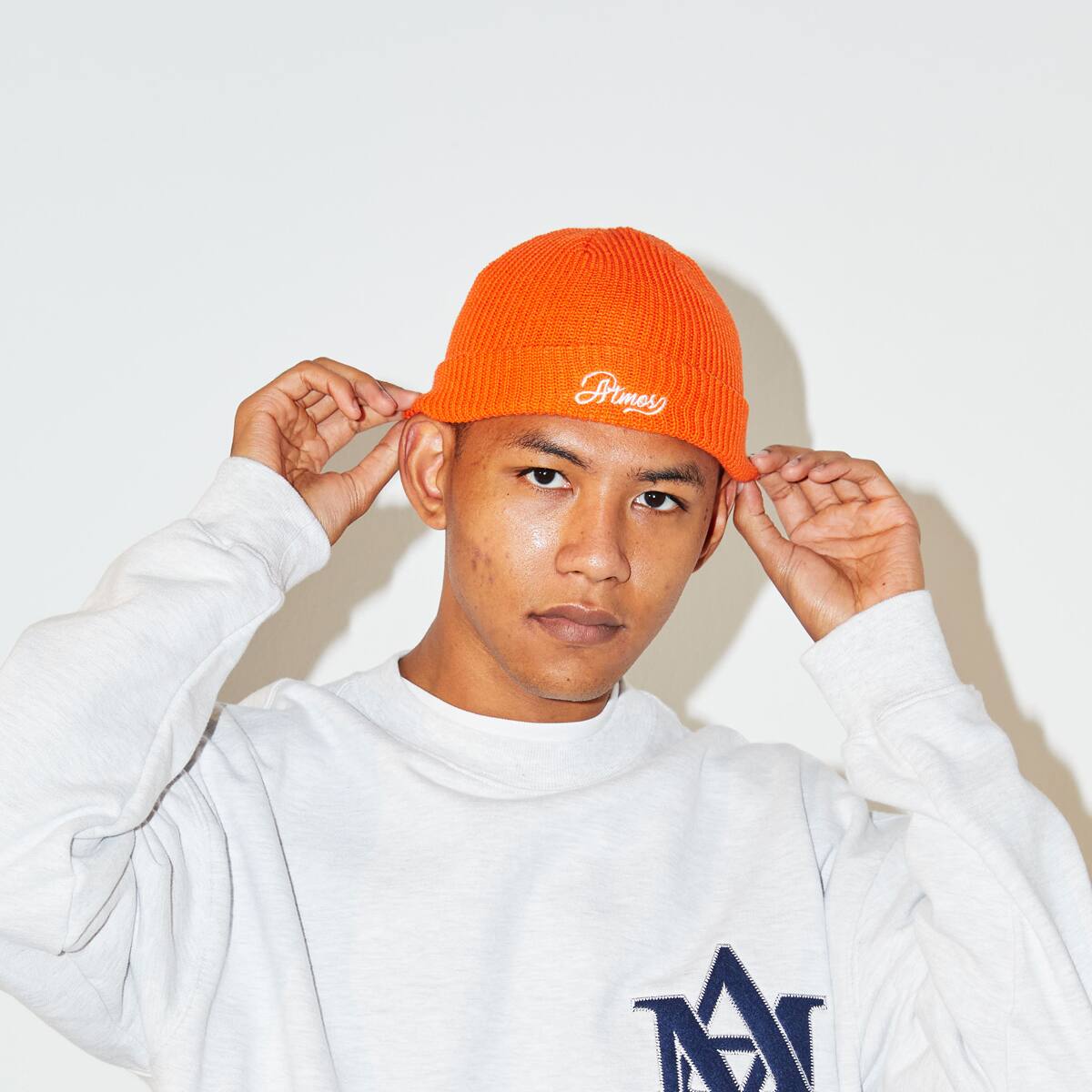 atmos EMBROIDERY LOGO WATCH CAP ORANGE 21FA-I