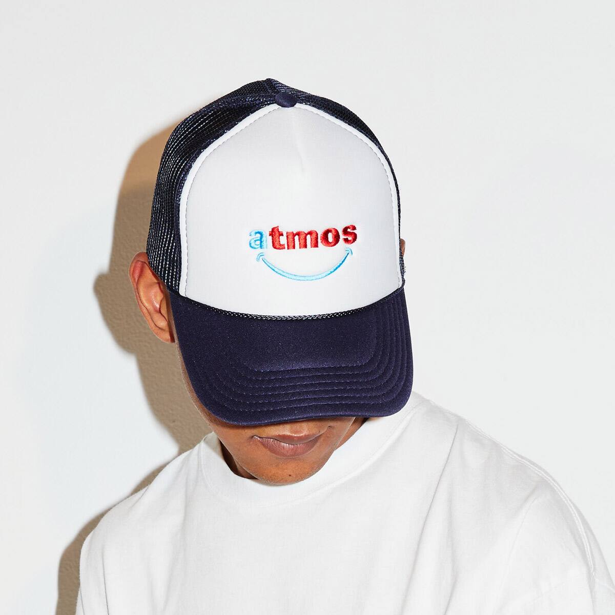 atmos SMILEY MESH CAP NAVY 21FA-I