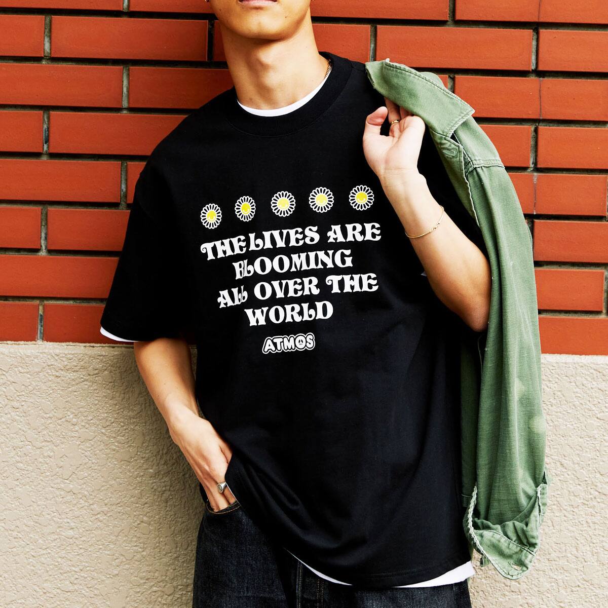 atmos BLOOM TEE BLACK 21SP-S_photo_large