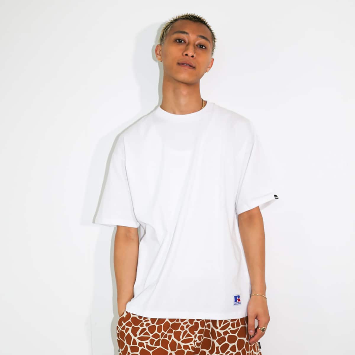 atmos x RUSSELL ATHLETIC BLANK TEE WHITE 21SP-I_photo_large