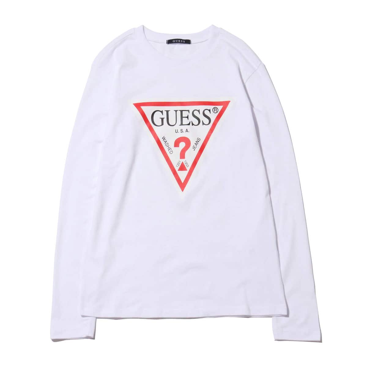 GUESS MEN'S L/SLV TEE SHIRT  ホワイトのメイン画像