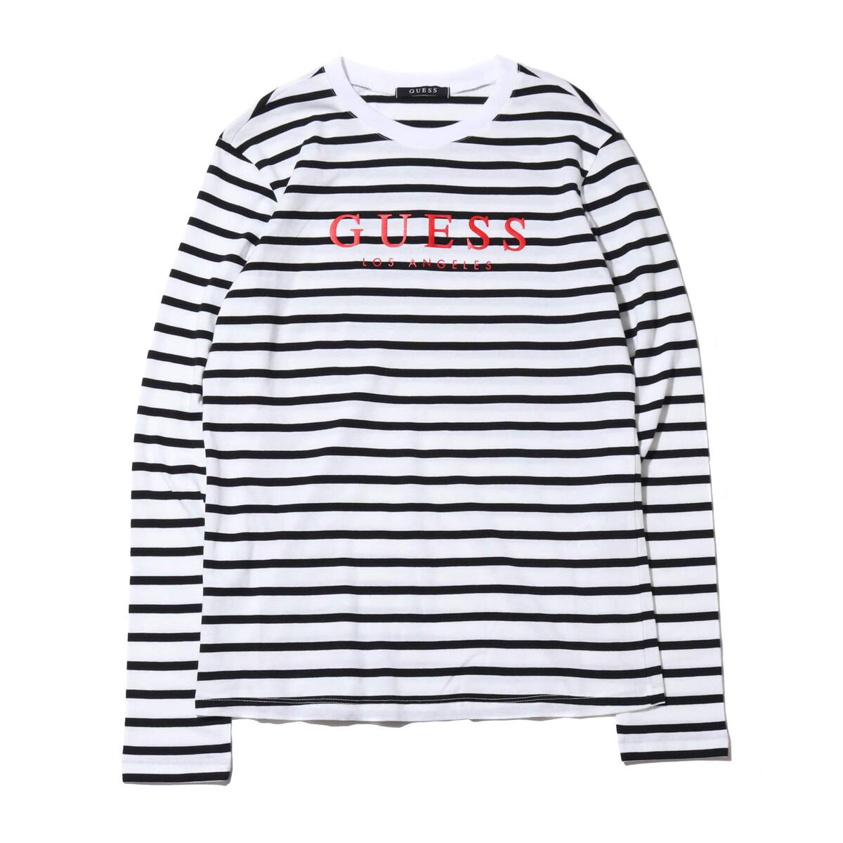 GUESS MEN'S L/SLV TEE SHIRT ブラック_photo_large