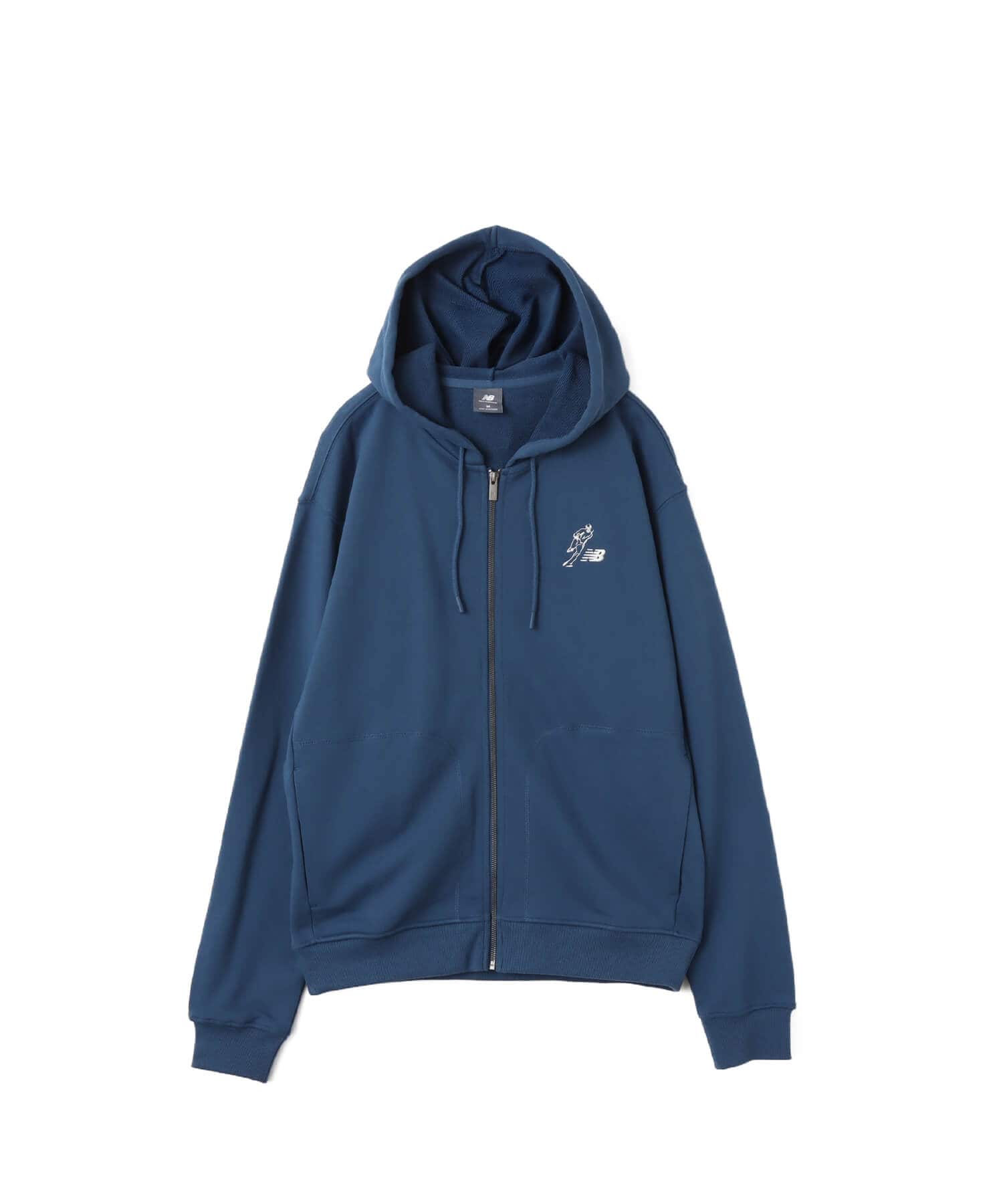 New Balance 大谷翔平 FRENCH TERRY FULL ZIP HOODIE ダークショアラインブルーのメイン画像
