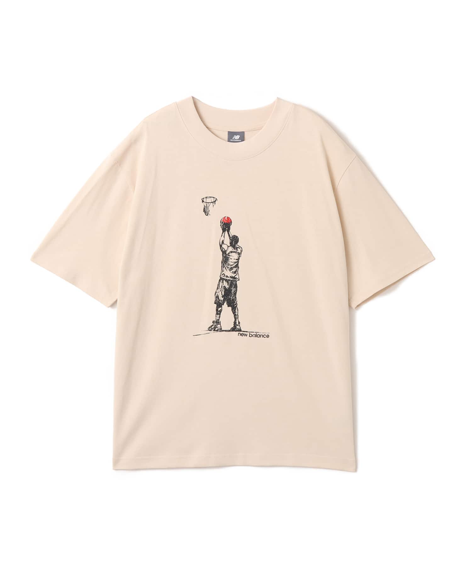 New Balance HOOPS GRAPHIC SHORT SLEEVE T SHIRT ビスクのメイン画像