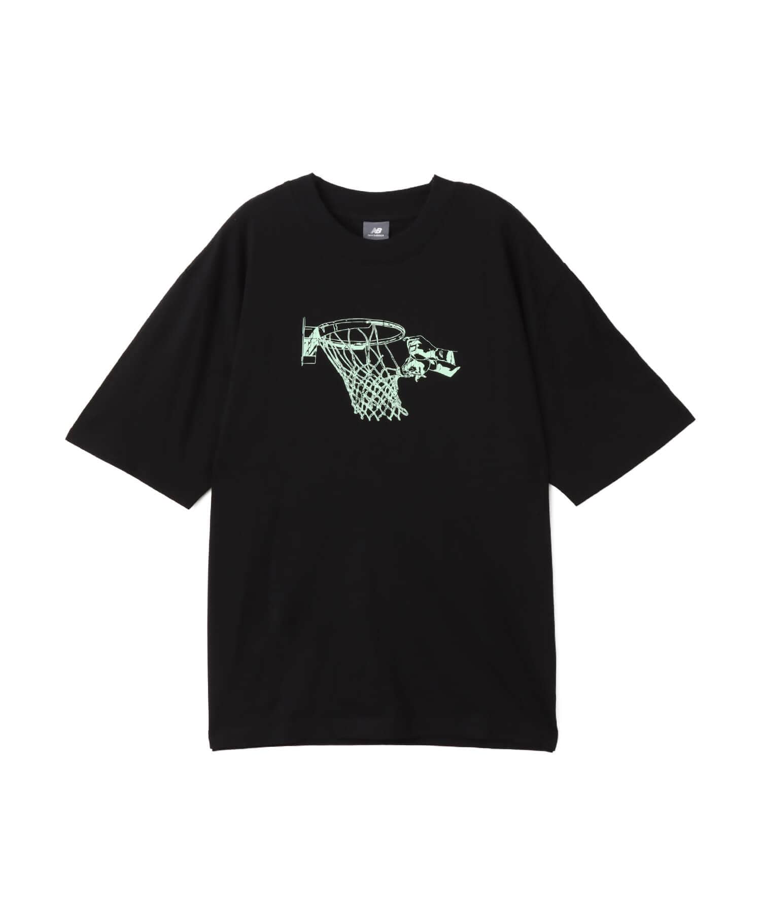 New Balance HOOPS GRAPHIC SHORT SLEEVE T SHIRT ブラックのメイン画像