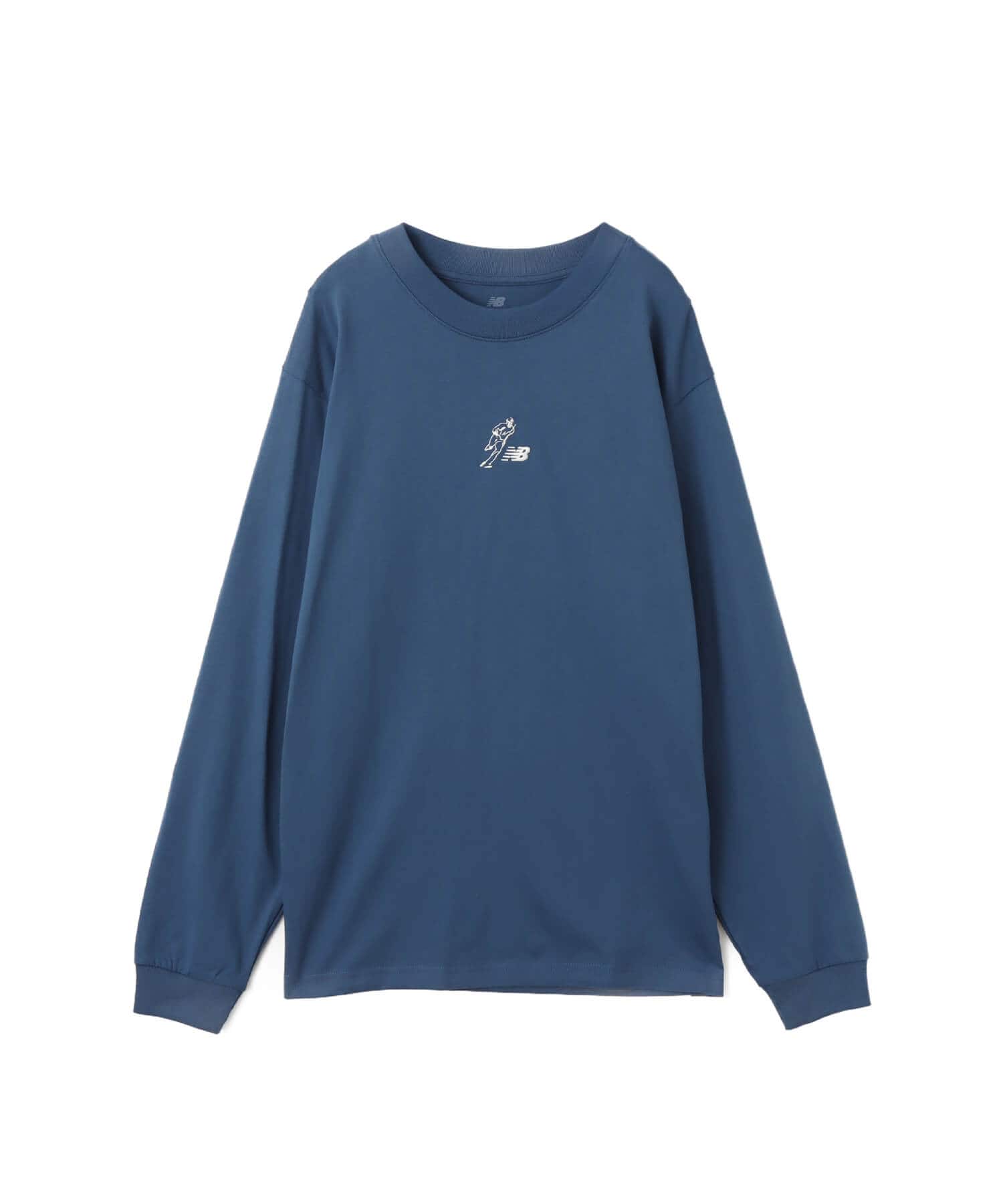 New Balance 大谷翔平 HEAVY WEIGHT COTTON L/S T SHIRT ダークショアラインブルーのメイン画像