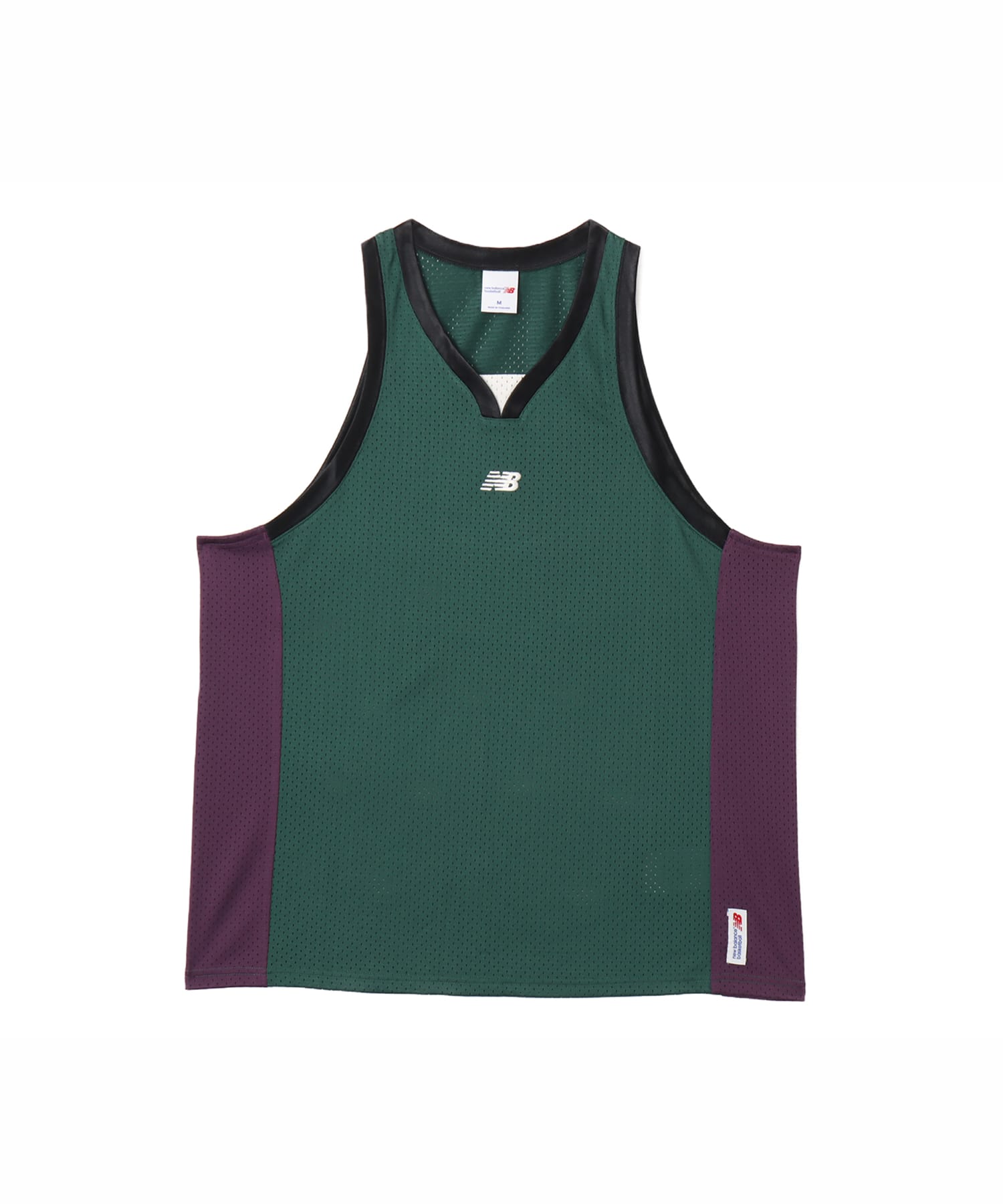 New Balance Basketball V-Neck Mesh Jersey ナイトウォッチグリーンのメイン画像