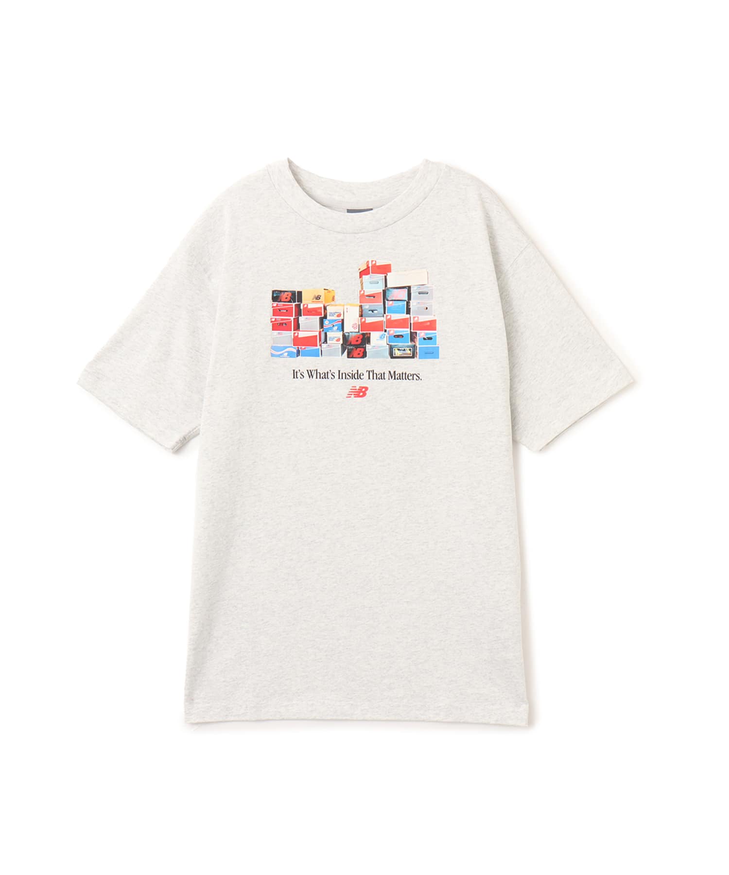 New Balance Boxes T-Shirt アッシュヘザーのメイン画像
