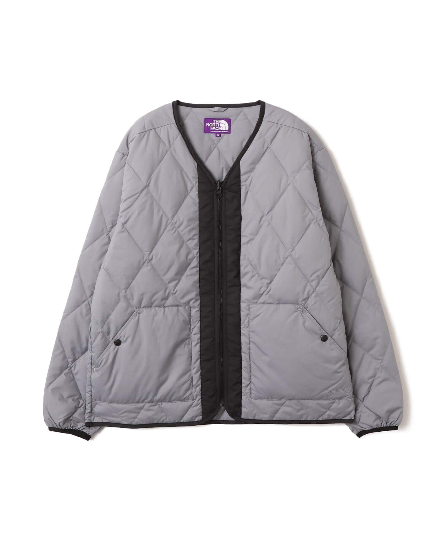 THE NORTH FACE PURPLE LABEL PERTEX QUANTUM PLAS Field Down Cardigan Light Grayのメイン画像
