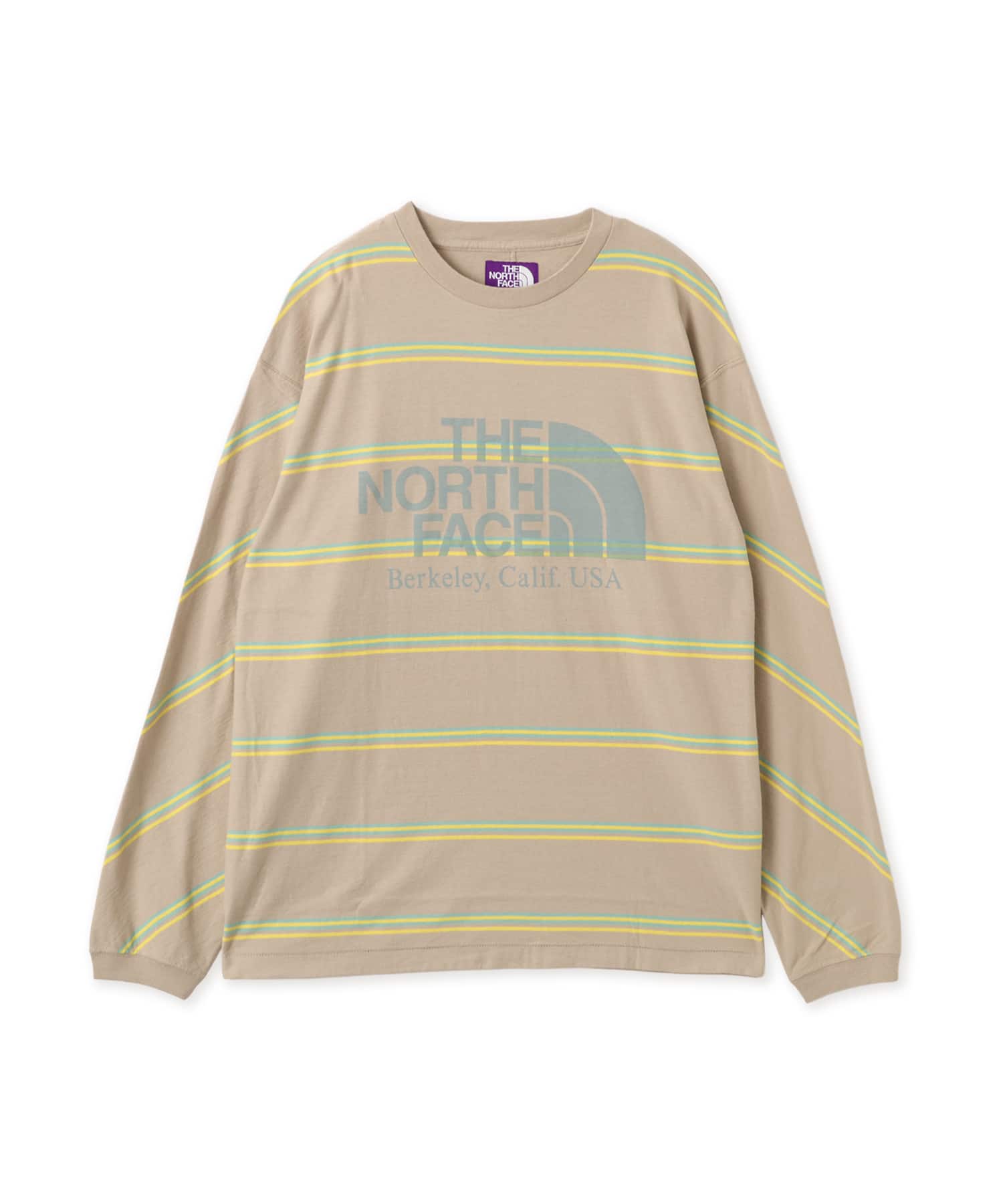 THE NORTH FACE PURPLE LABEL FLD LONG STRIPED T BEIGEのメイン画像