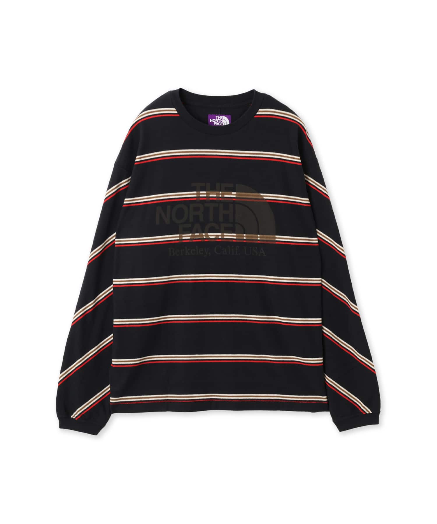 THE NORTH FACE PURPLE LABEL FLD LONG STRIPED T BLACKのメイン画像