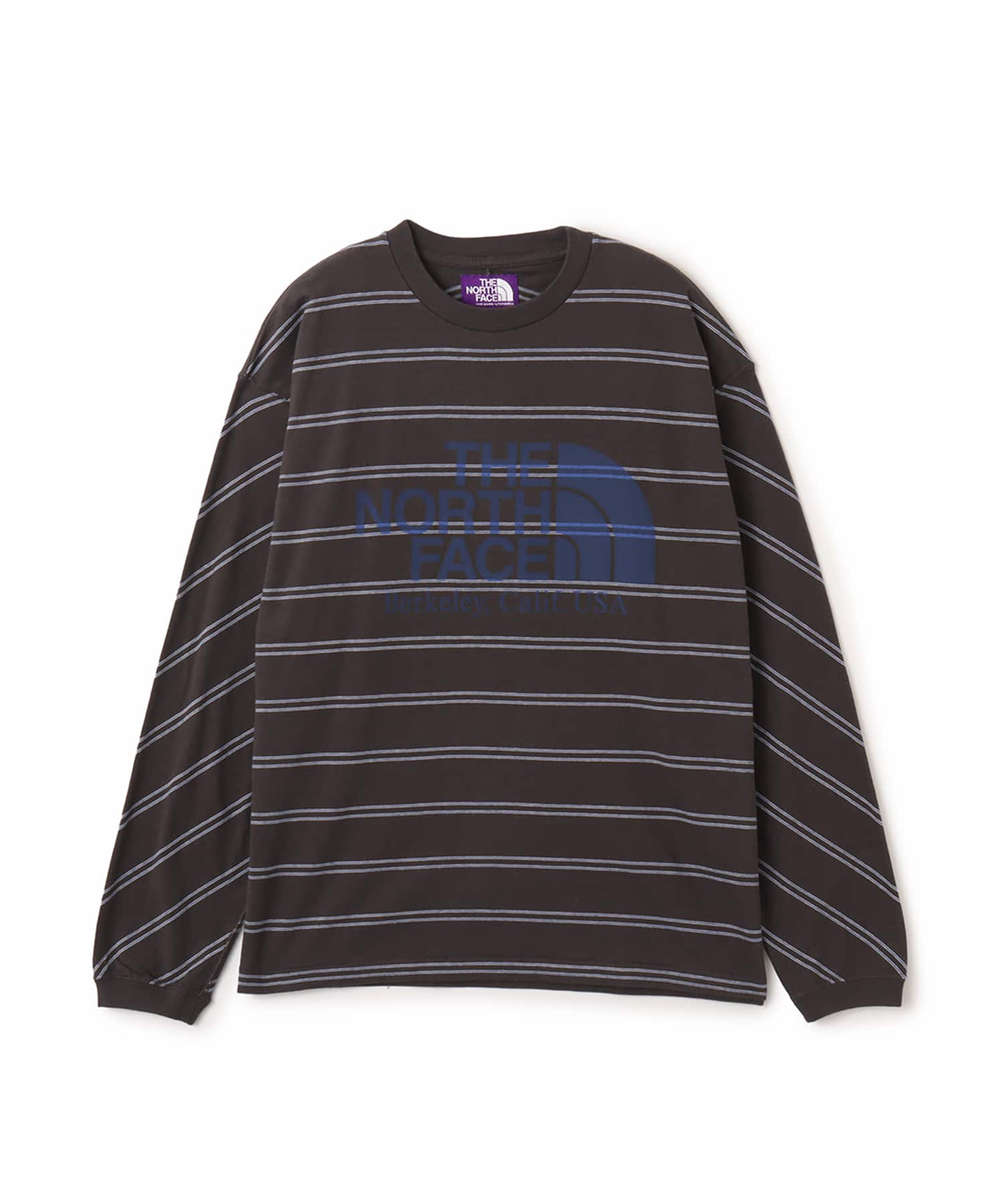 THE NORTH FACE PURPLE LABEL Field Long Sleeve Striped Tee Charcoalのメイン画像