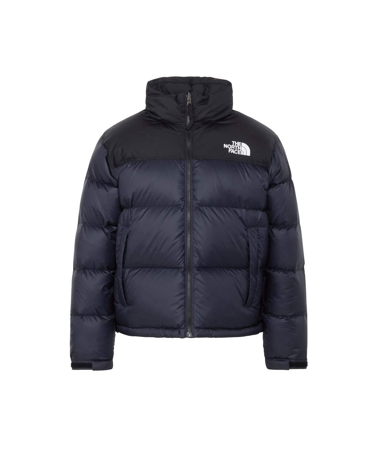 THE NORTH FACE Womens Short Nuptse Jacket ブラックxアーバンネイビーのメイン画像