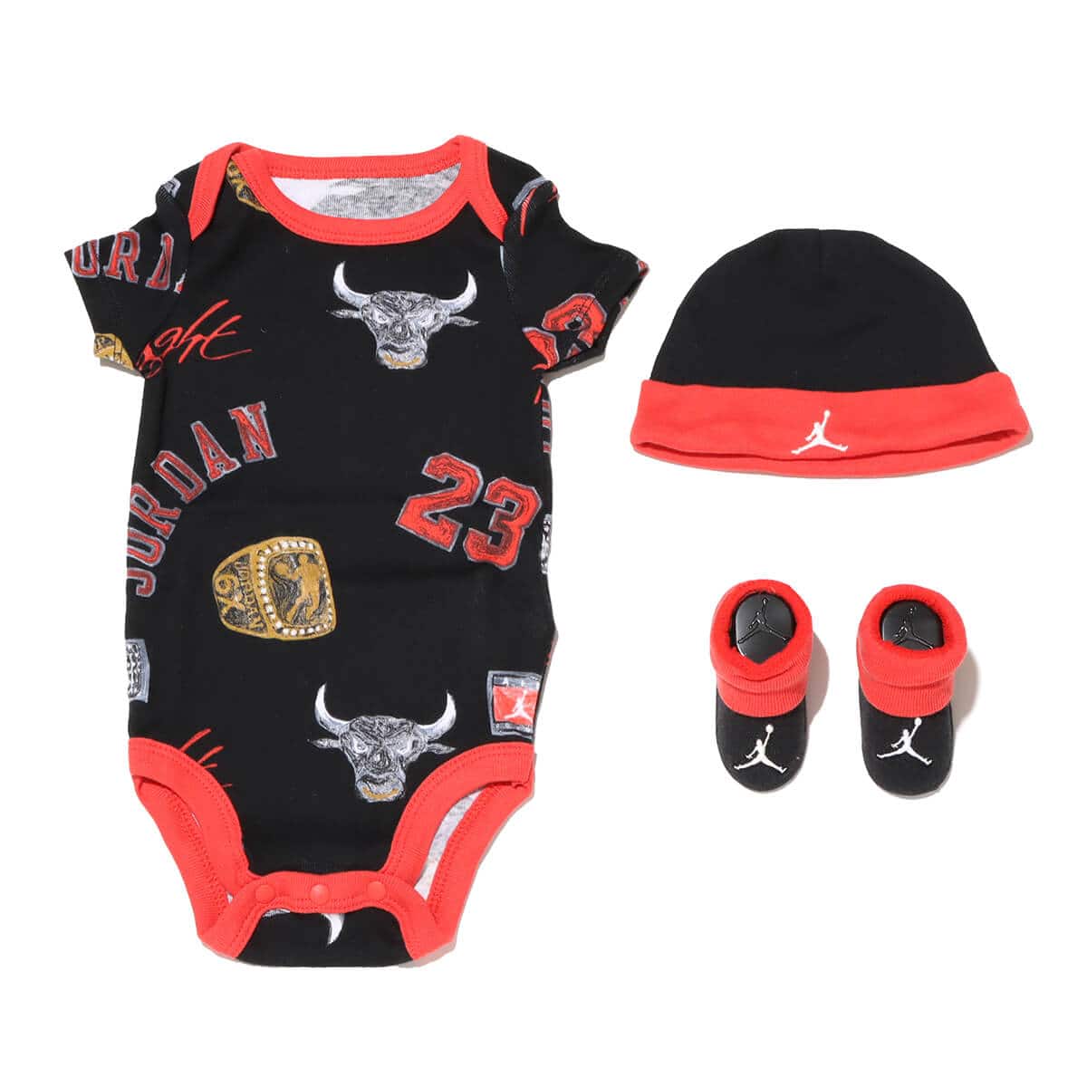 JORDAN BRAND MJ ESSENTIALS AOP 3PC SET BLACK のメイン画像