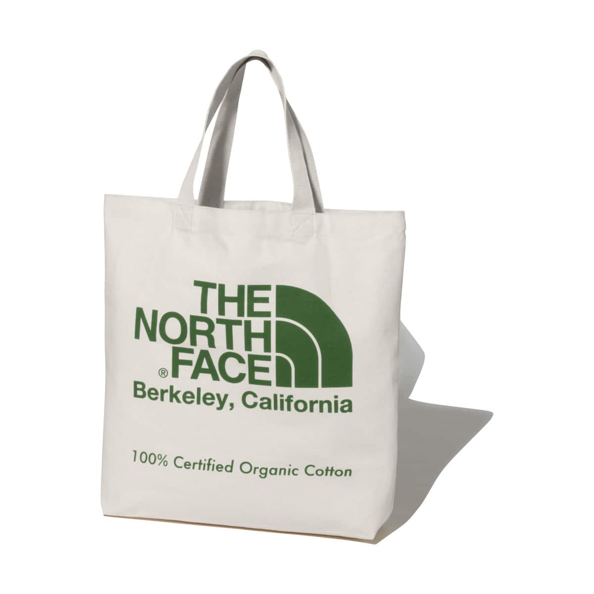 THE NORTH FACE TNF ORGANIC COTTON TOTE MATURAL / GARDEN GREEN 21FW-Iのメイン画像