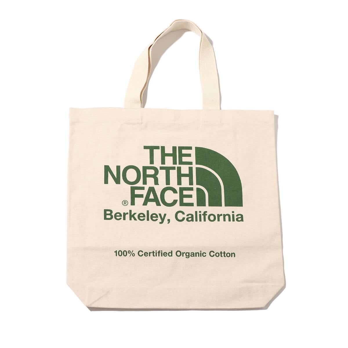 THE NORTH FACE ORGANIC COTTON TOTE ナチュラルxピンヤードグリーン