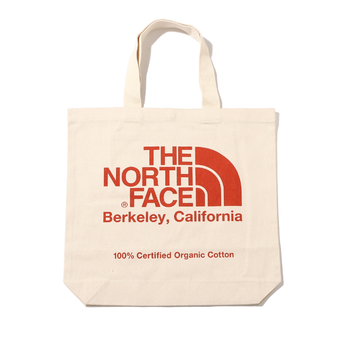 THE NORTH FACE ORGANIC COTTON TOTE ナチュラルxレッドクレイのメイン画像
