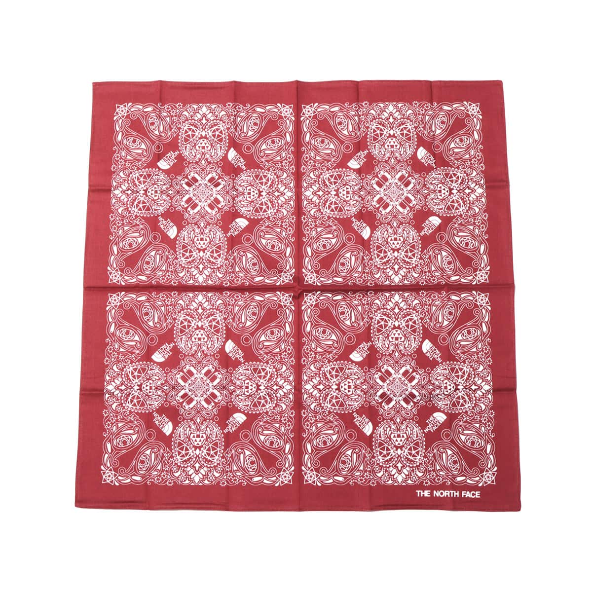 THE NORTH FACE TNF GEODOME PAISREY BANDANA ワインレッド 21FW-Iのメイン画像