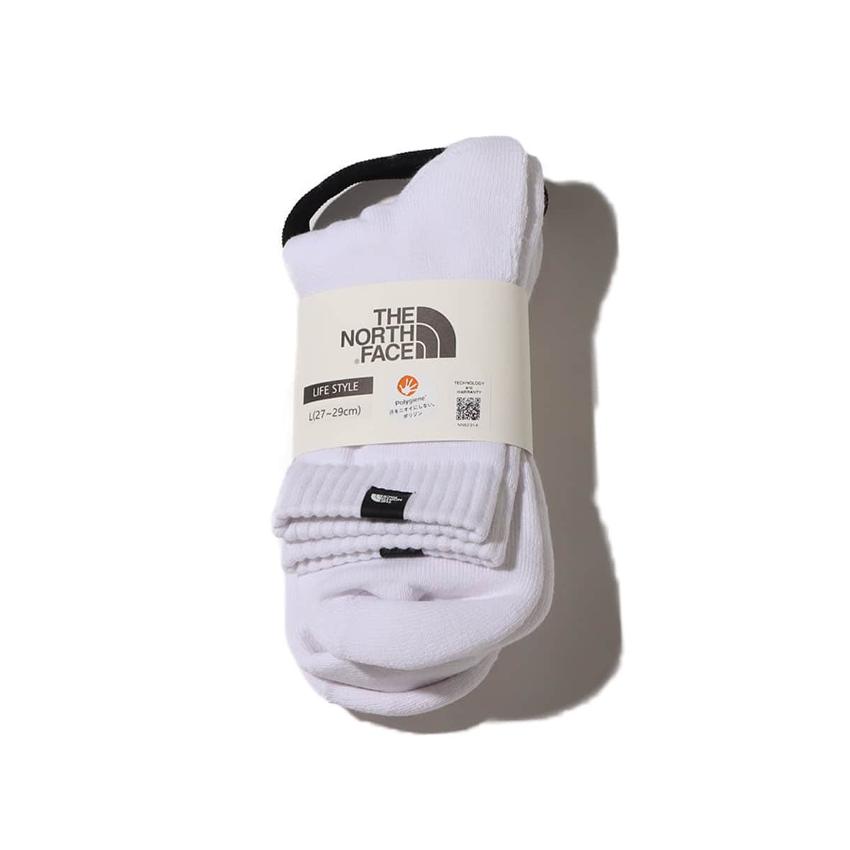 THE NORTH FACE TNF ORGANIC 2P SOCKS ホワイト 23FW-Iのメイン画像