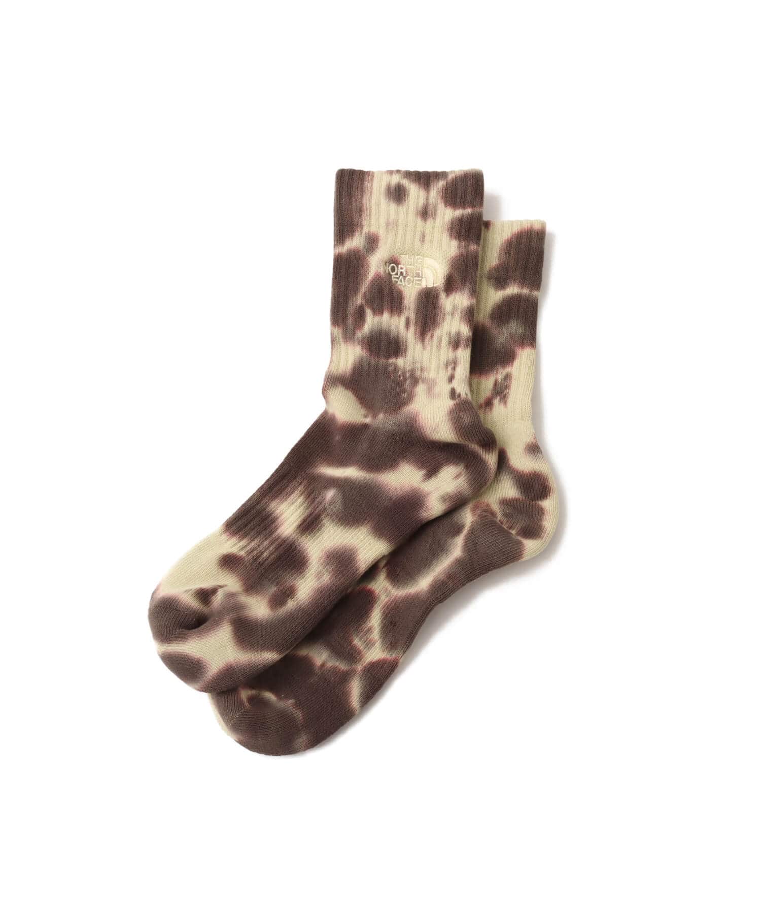THE NORTH FACE Tie Dye Crew デミタッセブラウンxアストロライムのメイン画像