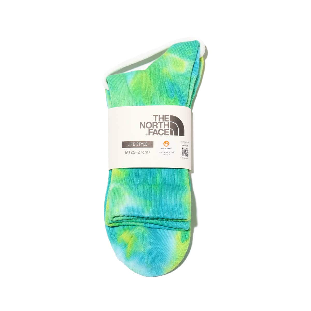 THE NORTH FACE Tie Dye Crew レモンイエロー×オプティックエメラルド 24SS-Iのメイン画像