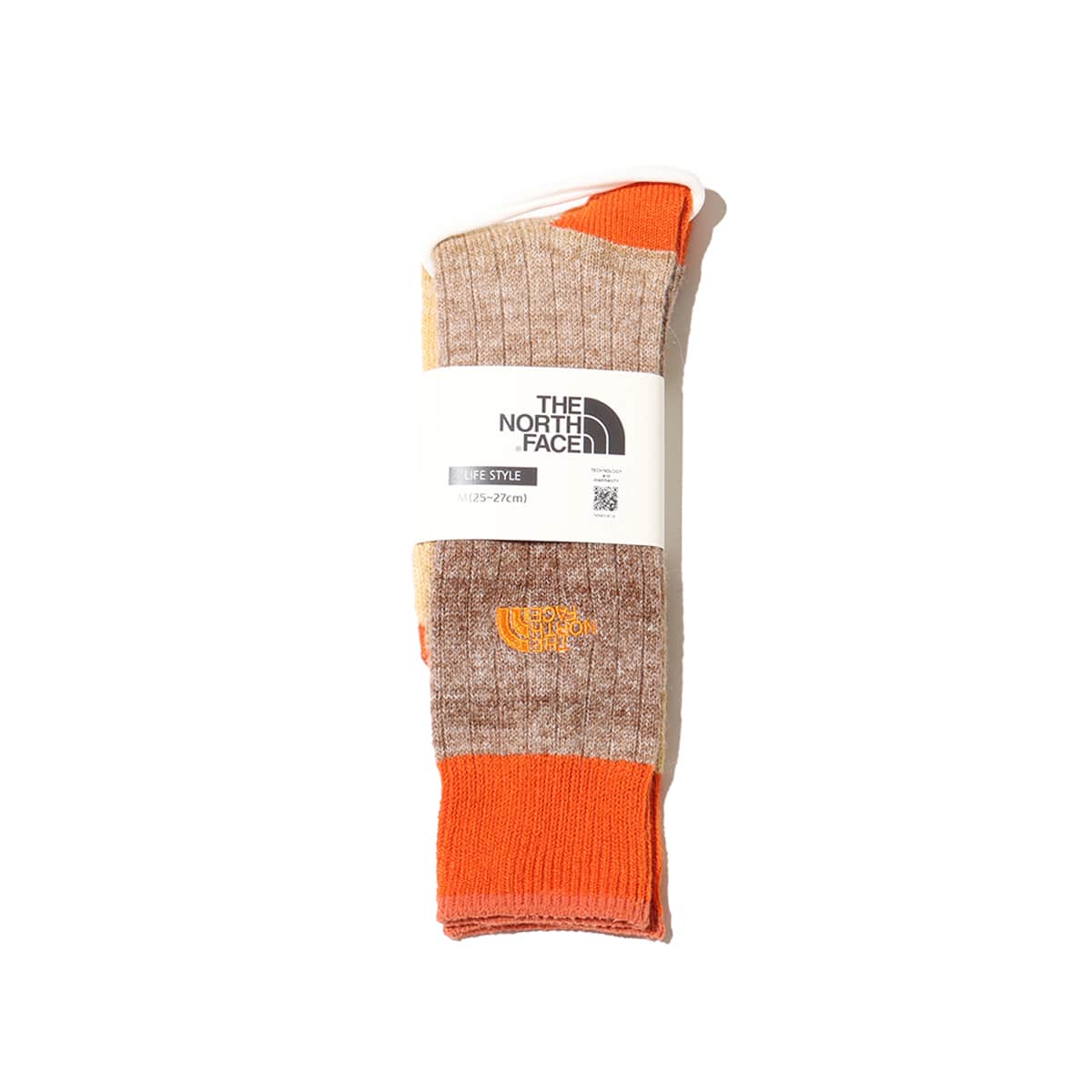 THE NORTH FACE Fade Wool Crew チコリコーヒー×TNFオレンジ のメイン画像