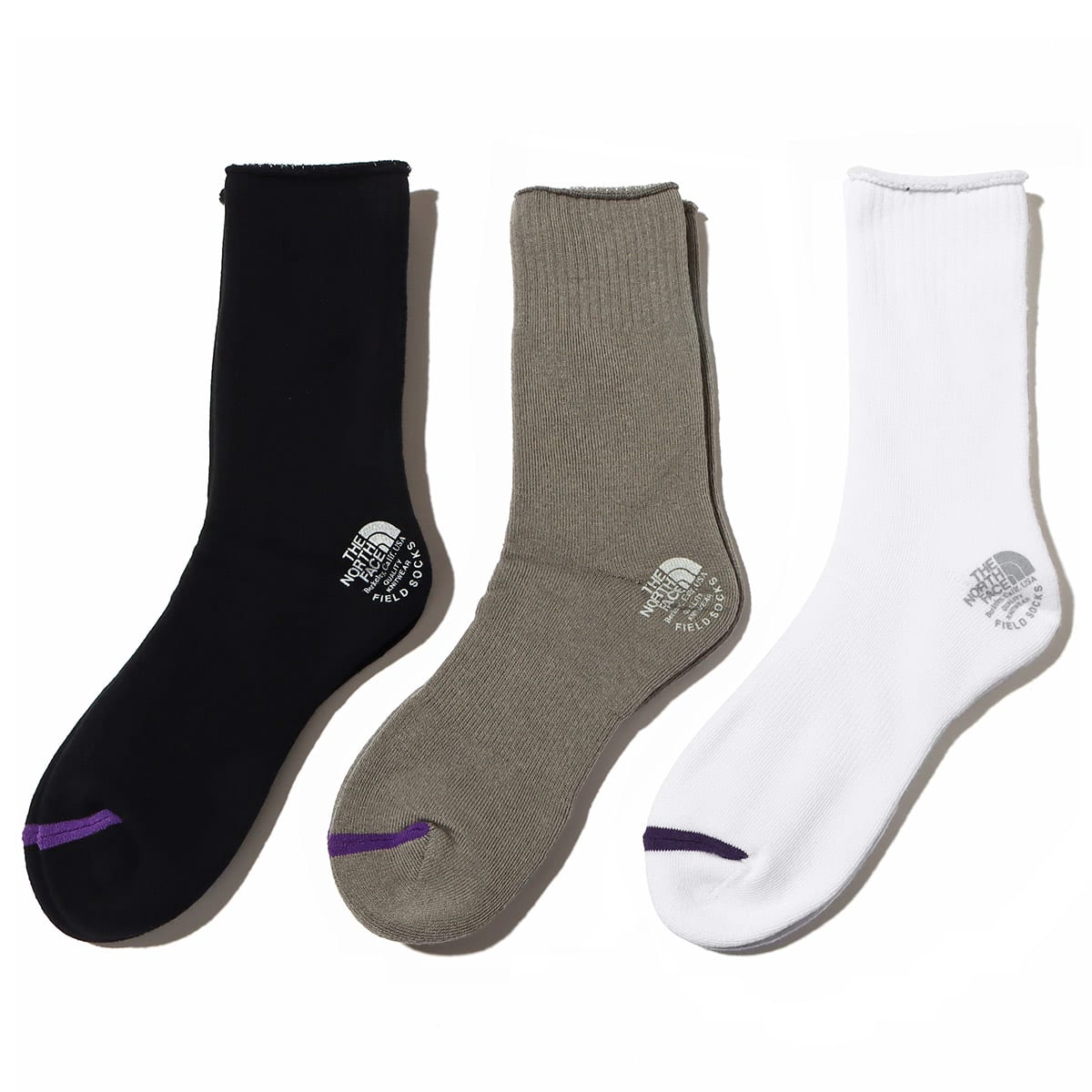 THE NORTH FACE PURPLE LABEL Pack Field Socks 3P Mix2 (W,H,K 24SS-I_photo_large