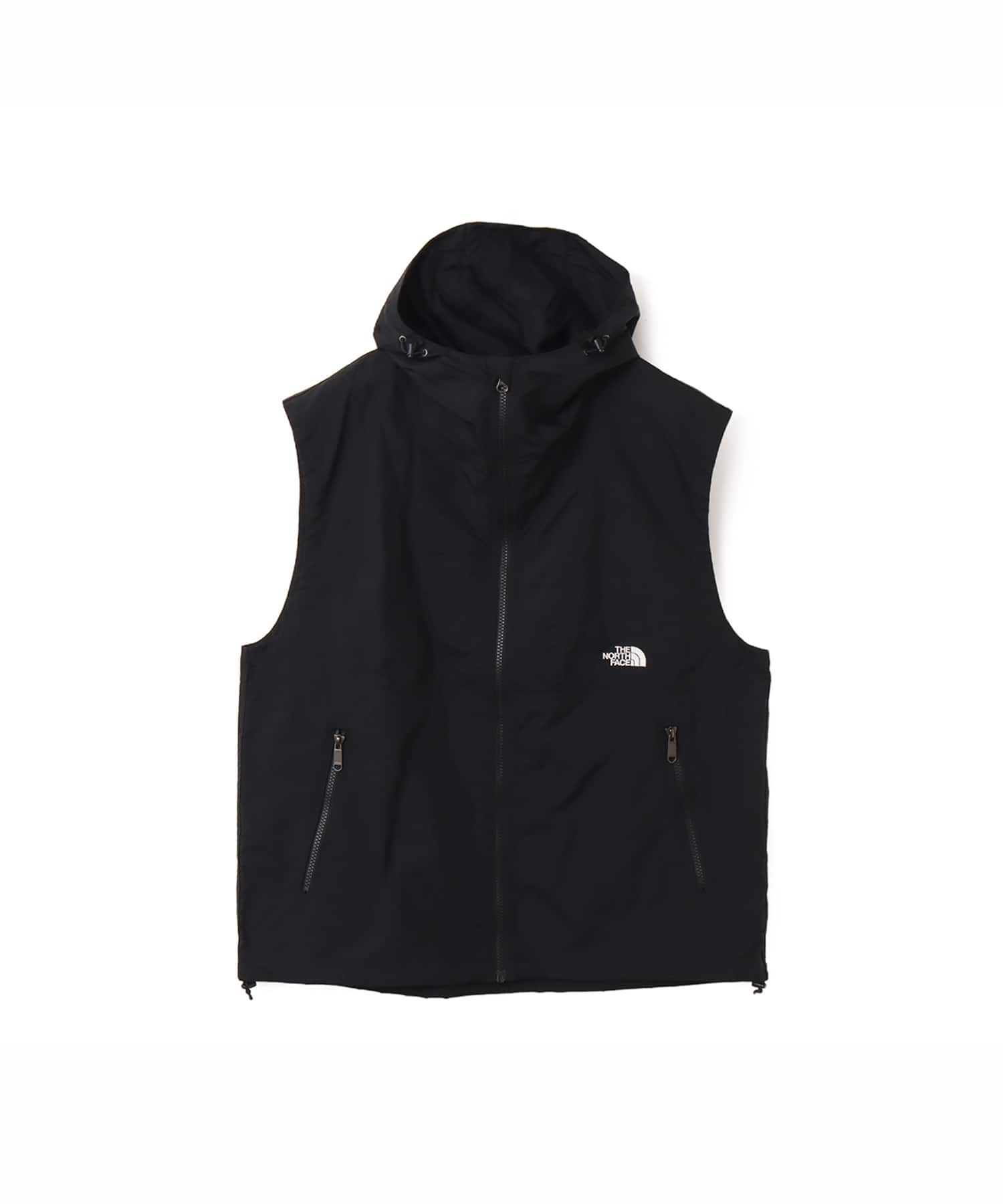 THE NORTH FACE Compact Hooded Vest ブラックのメイン画像