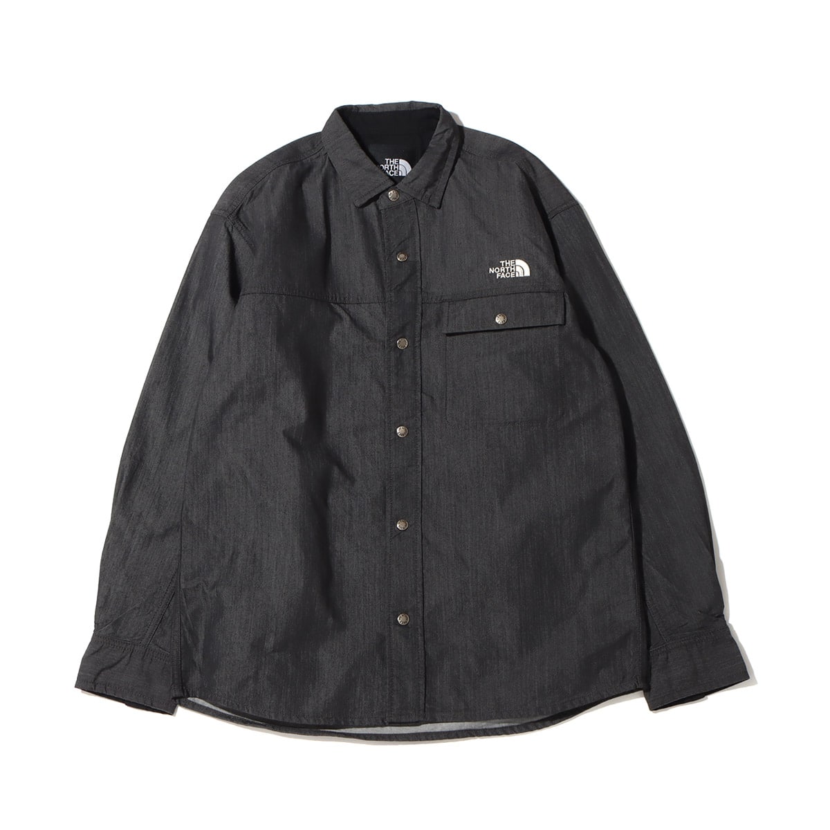 THE NORTH FACE L/S NYLON DENIM NUPTSE SHIRT ブラックデニム