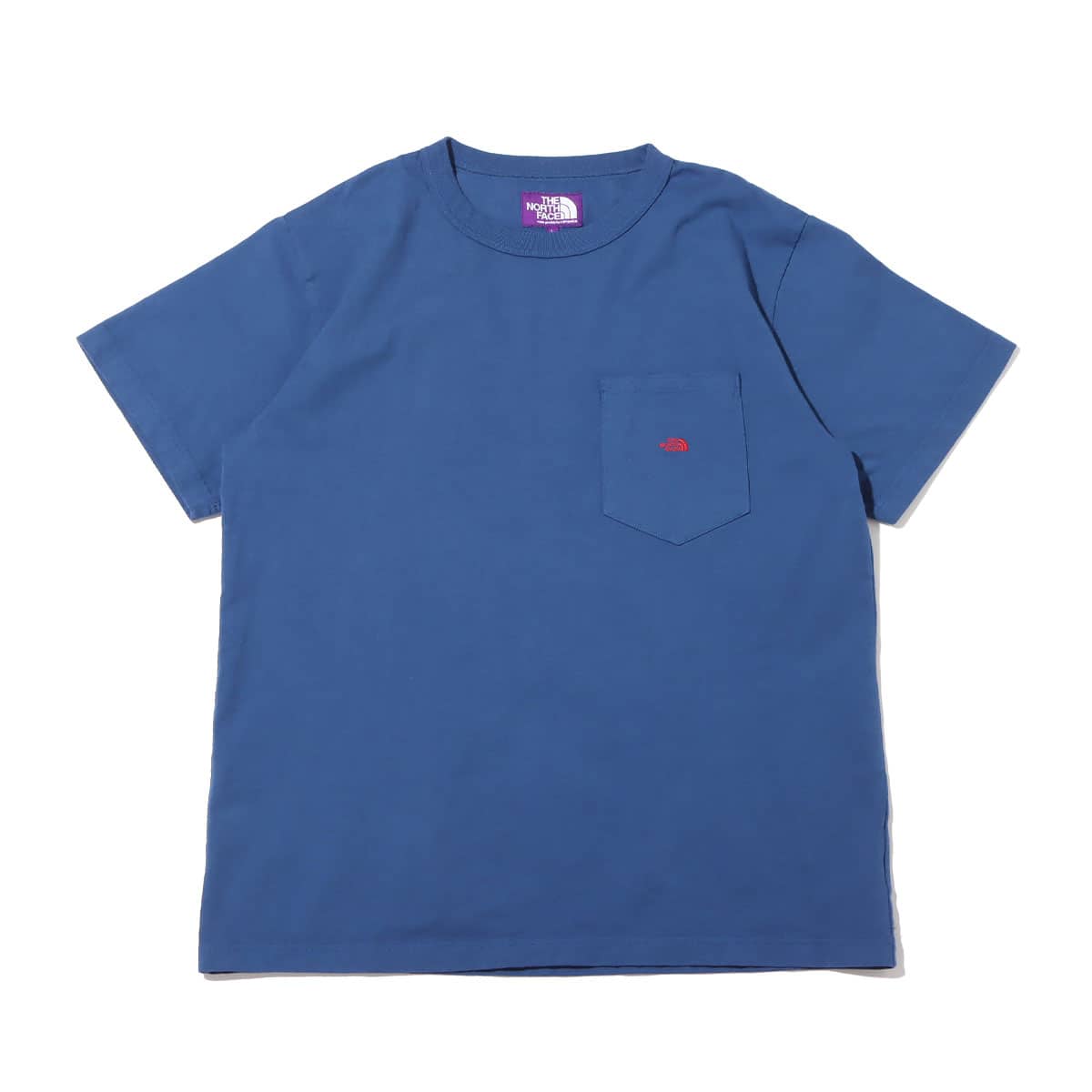 THE NORTH FACE PURPLE LABEL 7OZ H/S POCKET TEE Teal Blue × Red 22SS-I