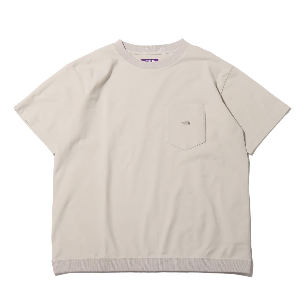 THE NORTH FACE PURPLE LABEL High Bulky H/S Pocket Tee Light Gray