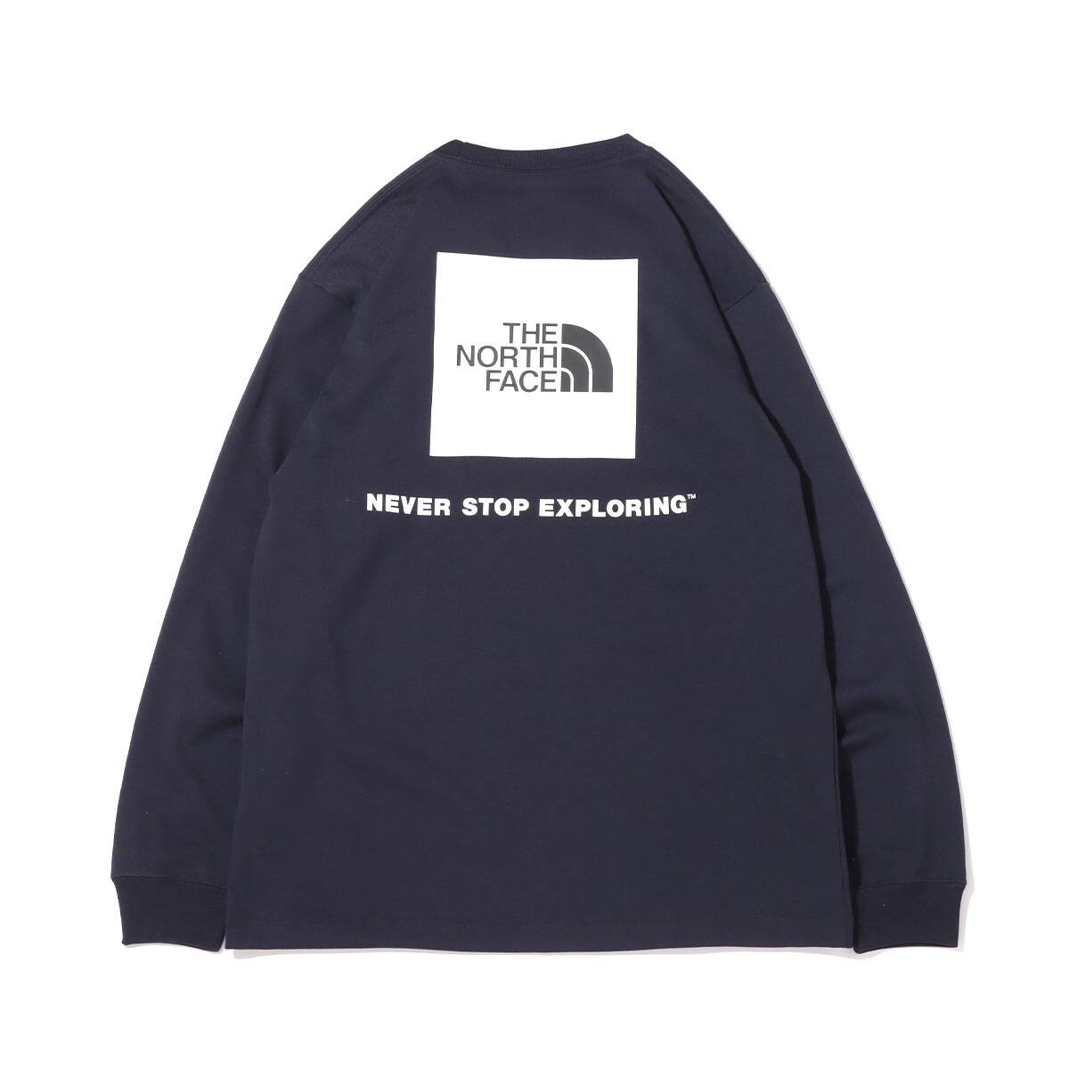 THE NORTH FACE L/S BACK SQUARE LOGO TEE アビエイターネイビー 22SS-Iのメイン画像