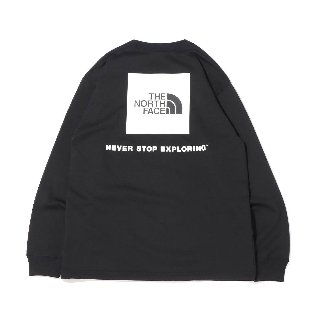 THE NORTH FACE L/S BACK SQUARE LOGO TEE BLACK 22SS-Iのメイン画像