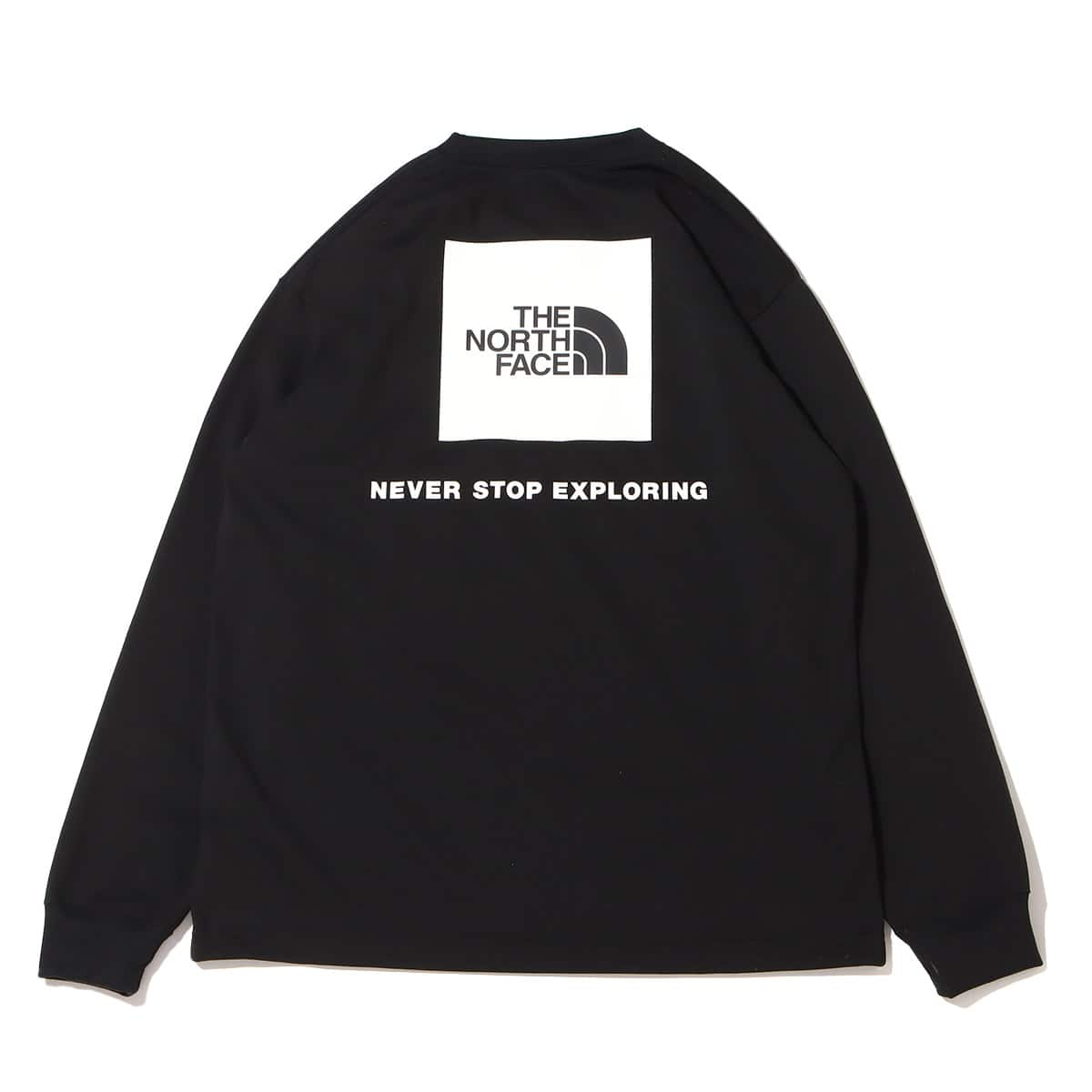 THE NORTH FACE L/S BACK SQUARE LOGO TEE BLACK 23SS-I