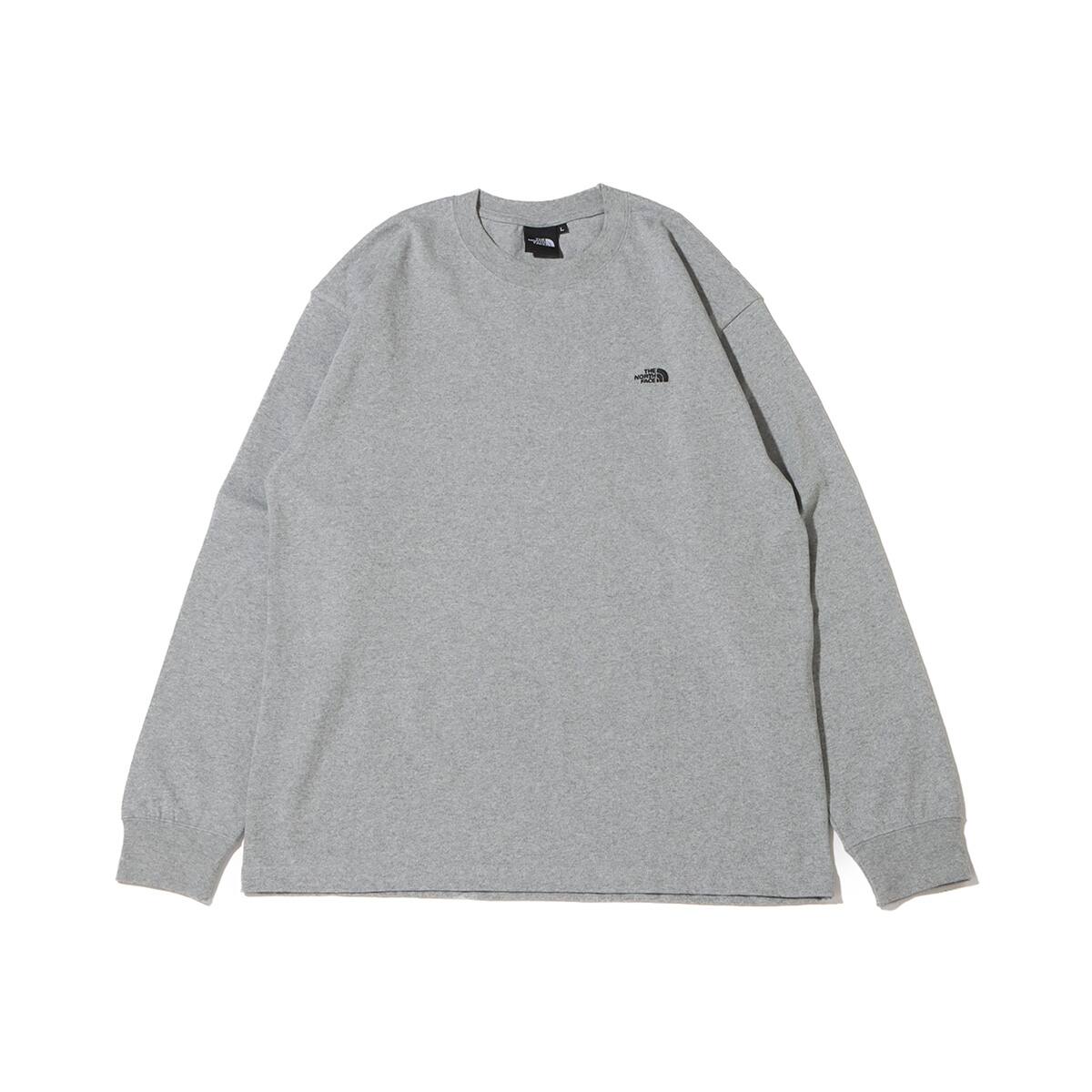 THE NORTH FACE L/S NUPTSE COTTON TEE MIXグレー 23FW-Iのメイン画像