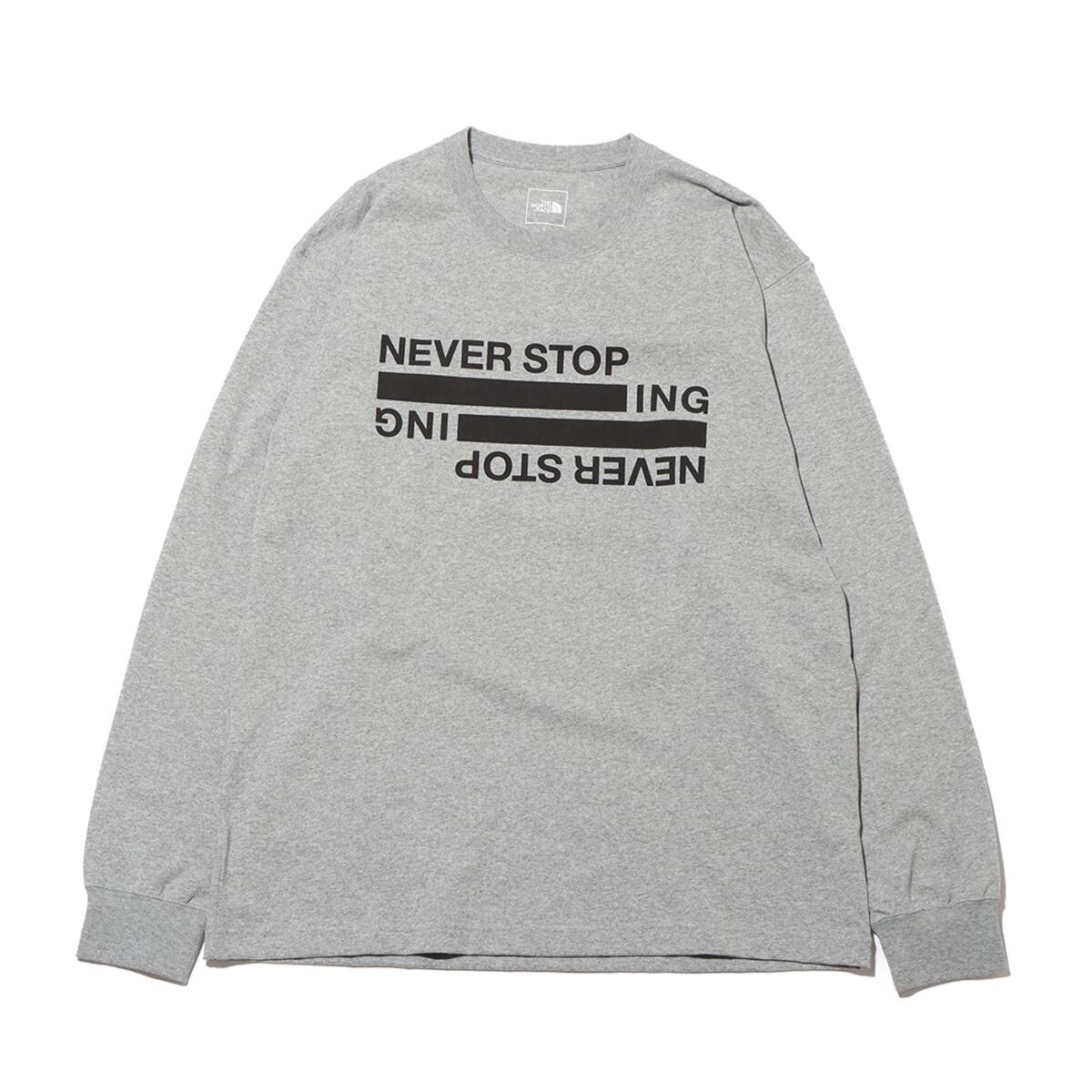 THE NORTH FACE L/S NEVER STOP ING Tee ミックスグレー 24SS-Iのメイン画像