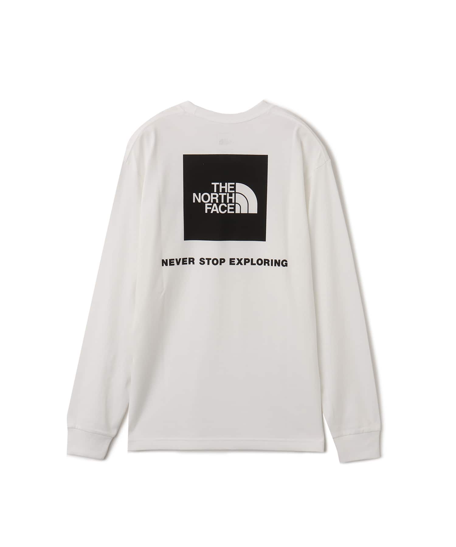 THE NORTH FACE L/S Back Square Logo Tee ホワイトxブラックのメイン画像