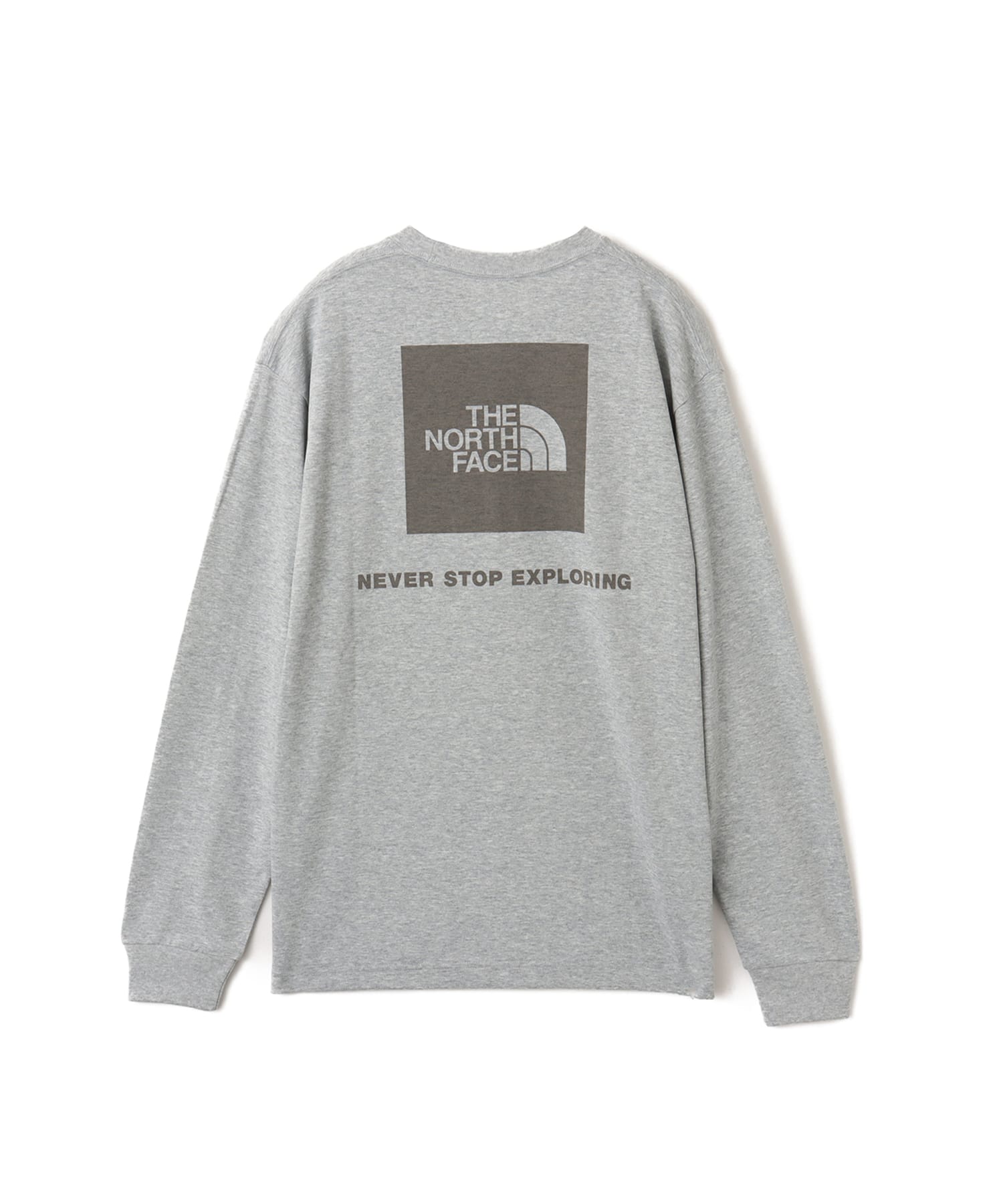 THE NORTH FACE L/S Back Square Logo Tee ミックスグレーxグレーのメイン画像