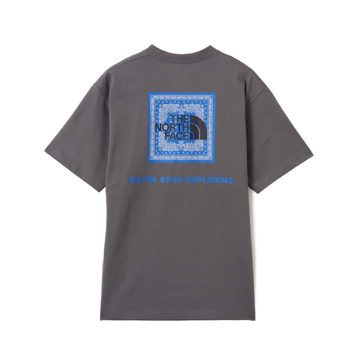 THE NORTH FACE S/S BANDANA SQUARE LOGO TEE スモークドパールのメイン画像