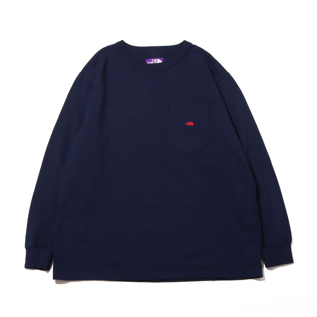 THE NORTH FACE PURPLE LABEL 7oz L/S Pocket Tee Navy X 