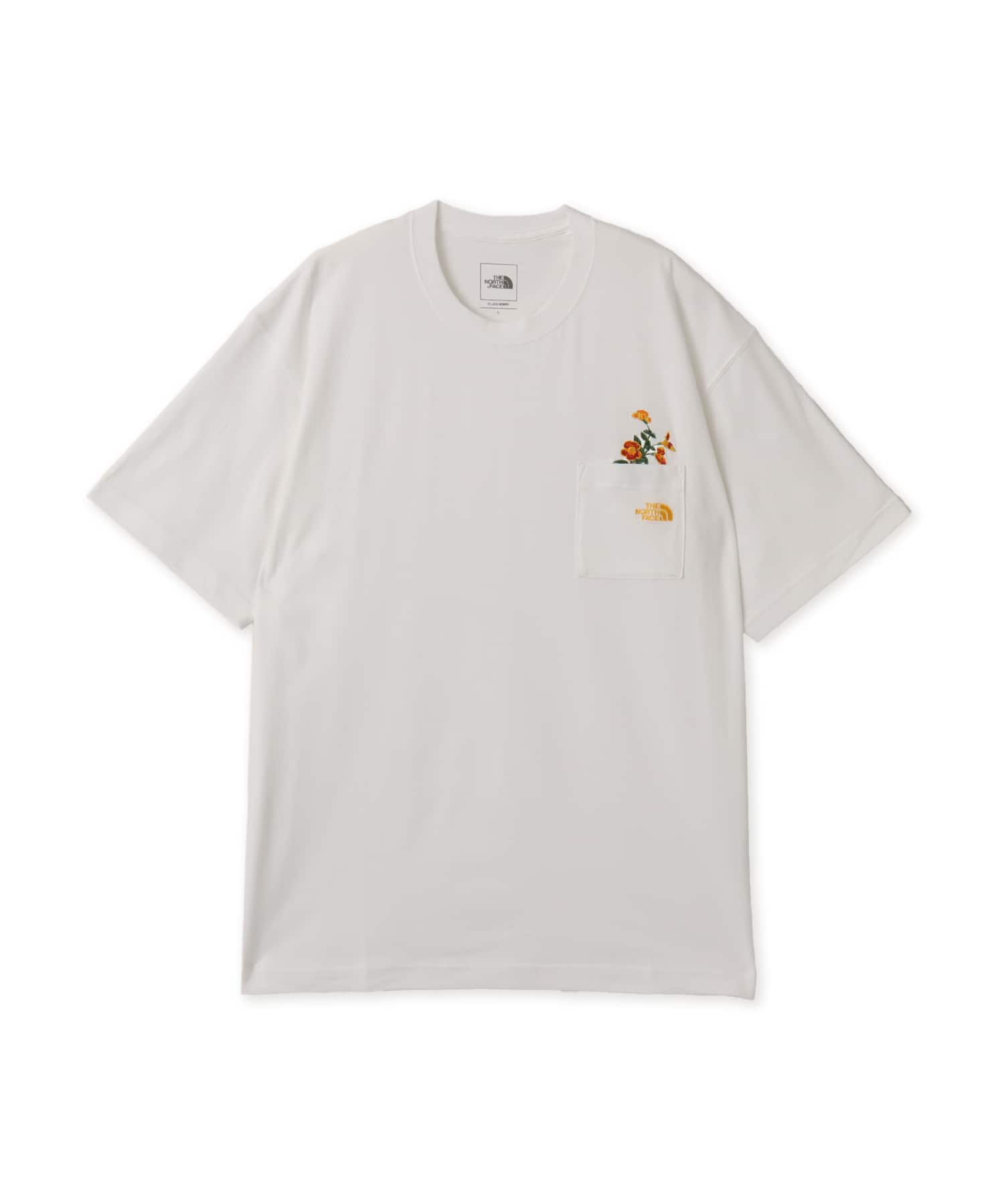 THE NORTH FACE S/S FD Flower Logo Tee ホワイトのメイン画像