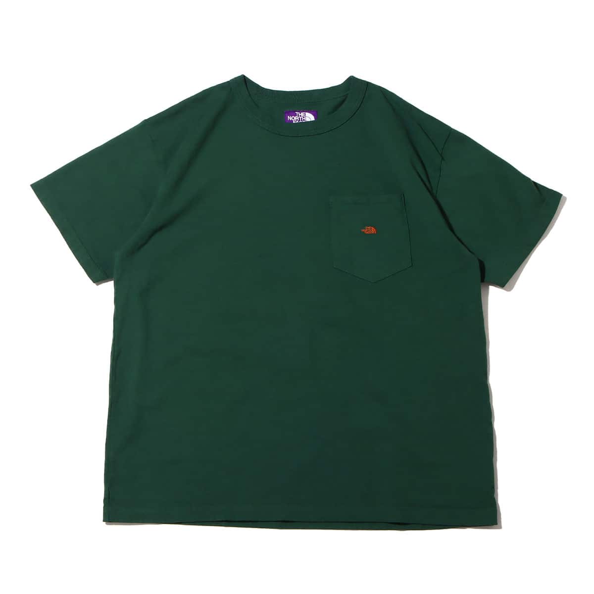 THE NORTH FACE PURPLE LABEL 7oz H/S Pocket Tee Green X Orange 23SS-Iのメイン画像