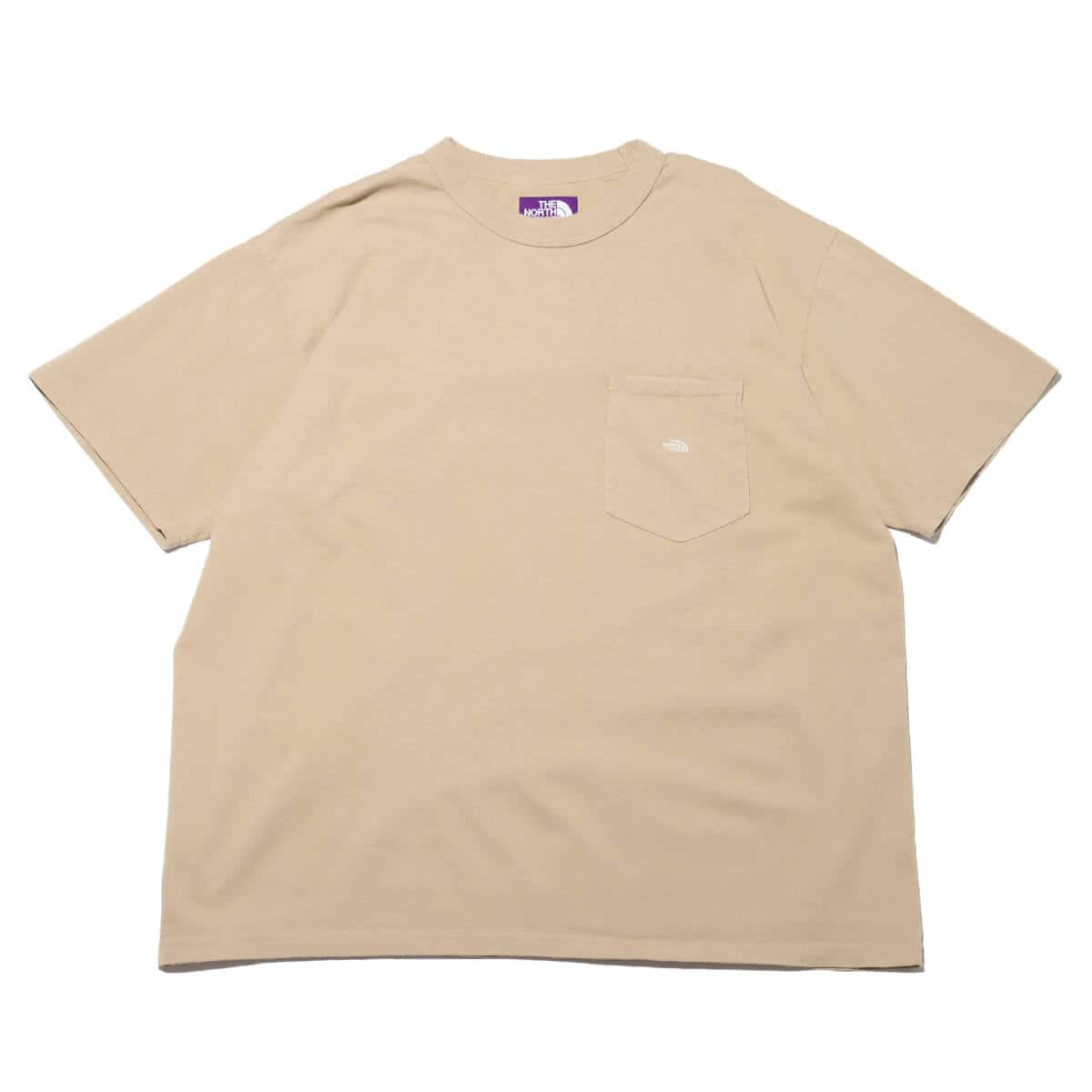 THE NORTH FACE PURPLE LABEL 7oz Pocket Tee Beige X Off White