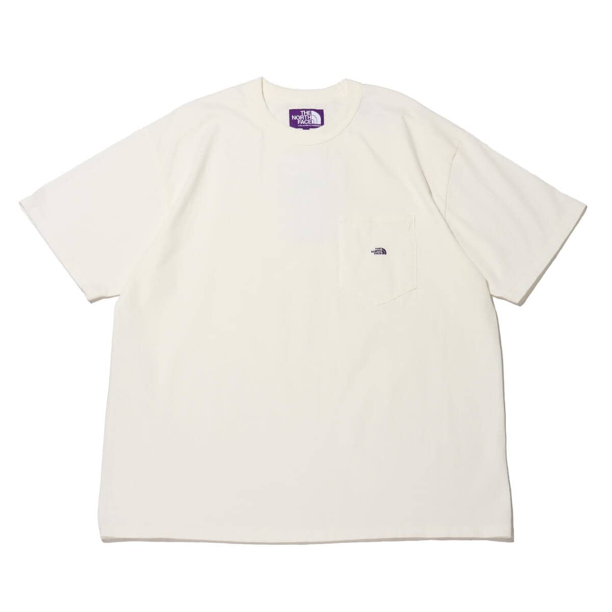 THE NORTH FACE PURPLE LABEL 7oz Pocket Tee Off White X Purple 24SS-I