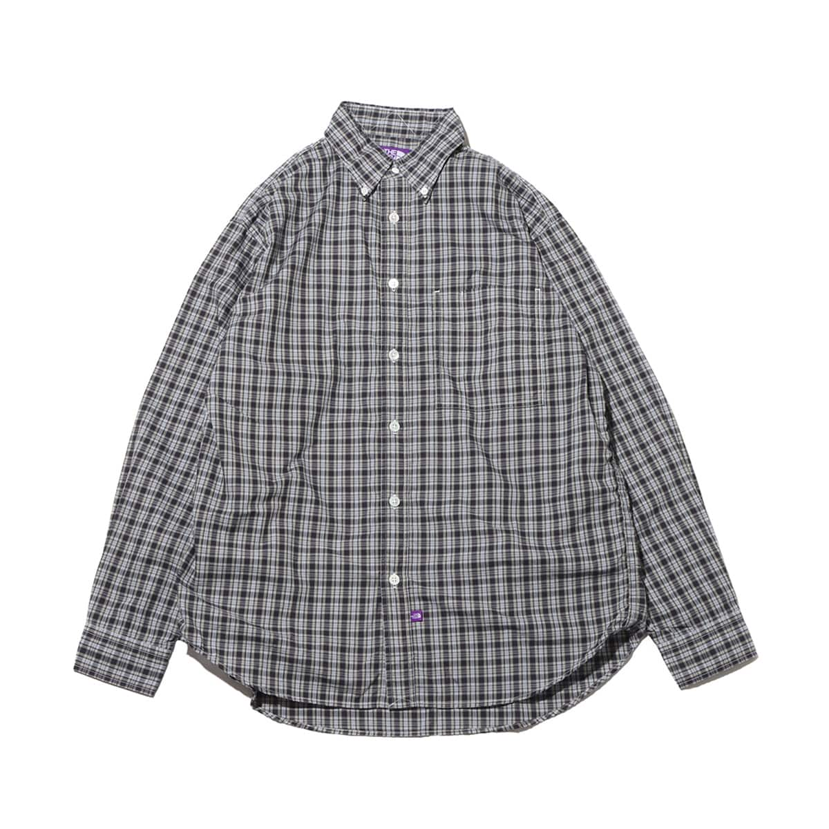 THE NORTH FACE PURPLE LABEL Button Down Plaid Field Shirt Gray 23FW-I